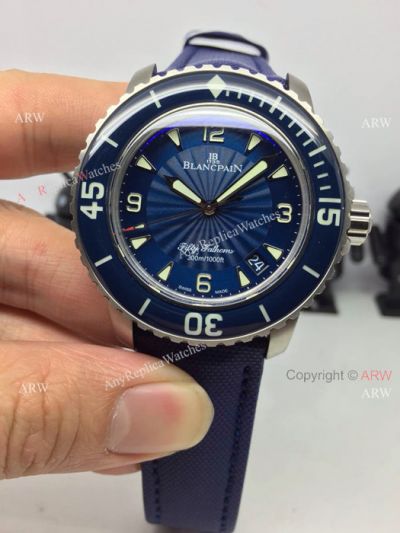 Swiss Grade Replica Blancpain Fifty Fathoms Submariner watch - Blue Version